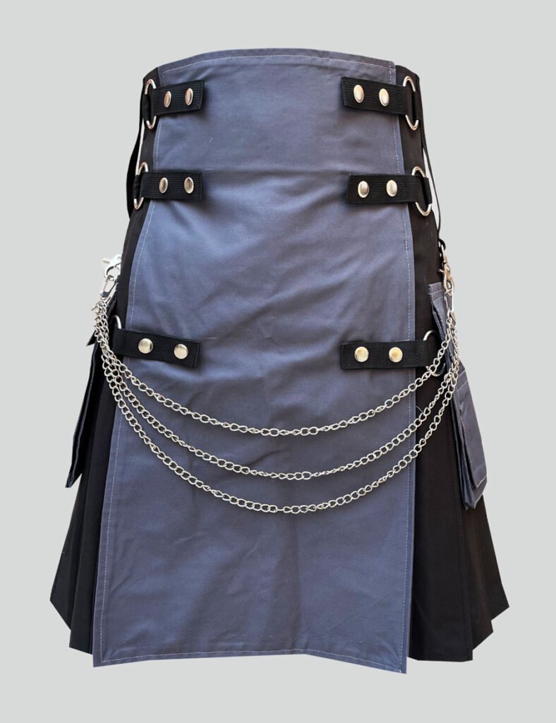 Black and Gray Utility Kilt