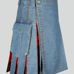 Denim Hybrid Tartan Kilt