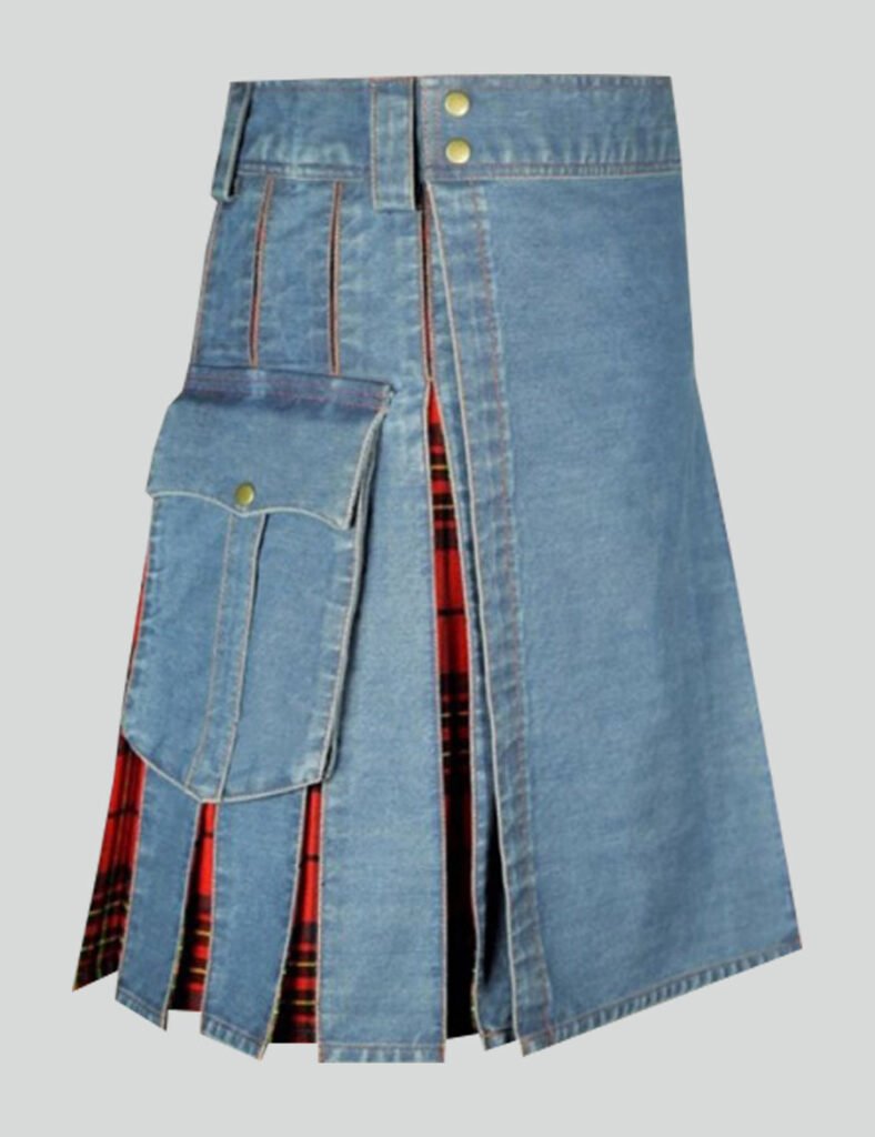 Denim Hybrid Tartan Kilt