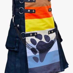Modern Bear Men Flag Paw Utility Kilt