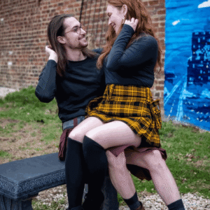 Women Tartan Kilt Yellow And Black