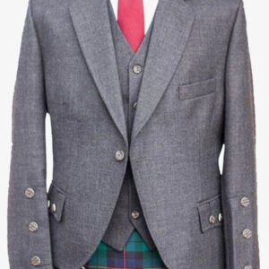 Argyle Kilt Jacket and Waistcoat Charcoal Grey