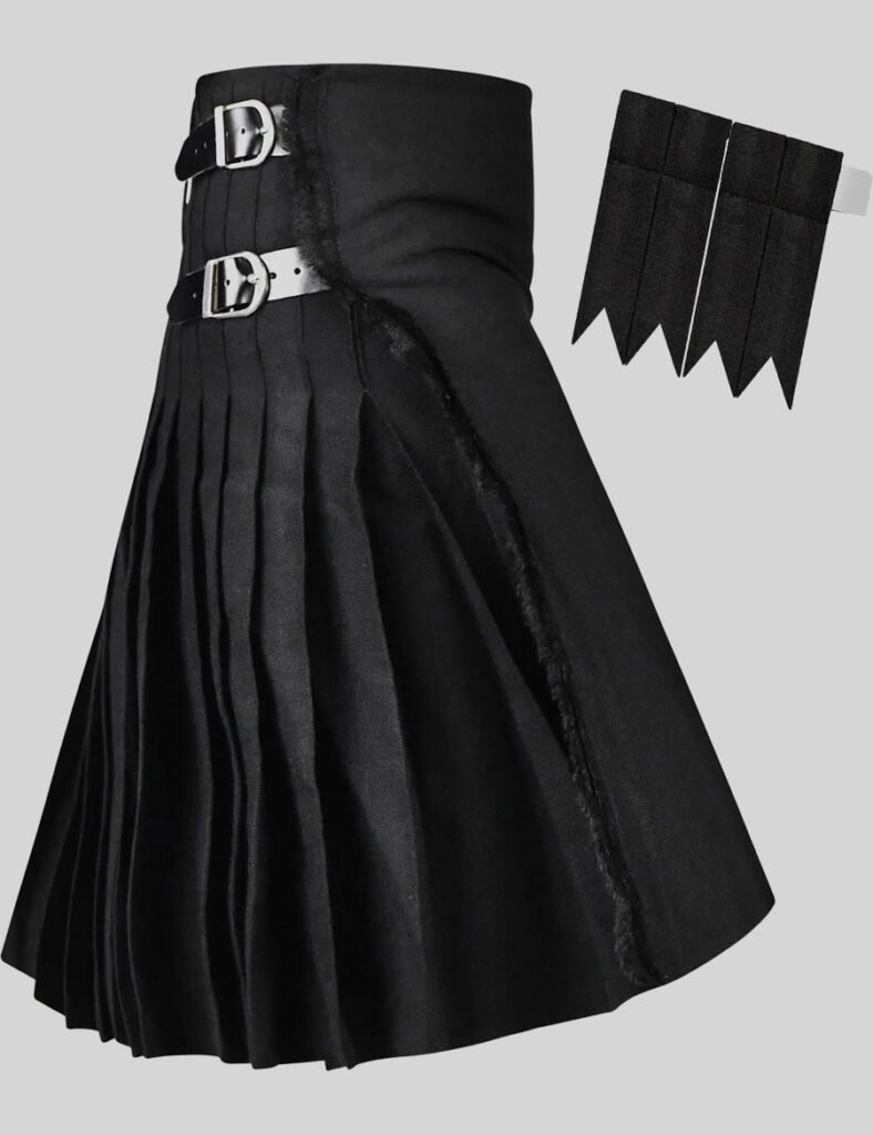 Black Tartan Kilt for Men