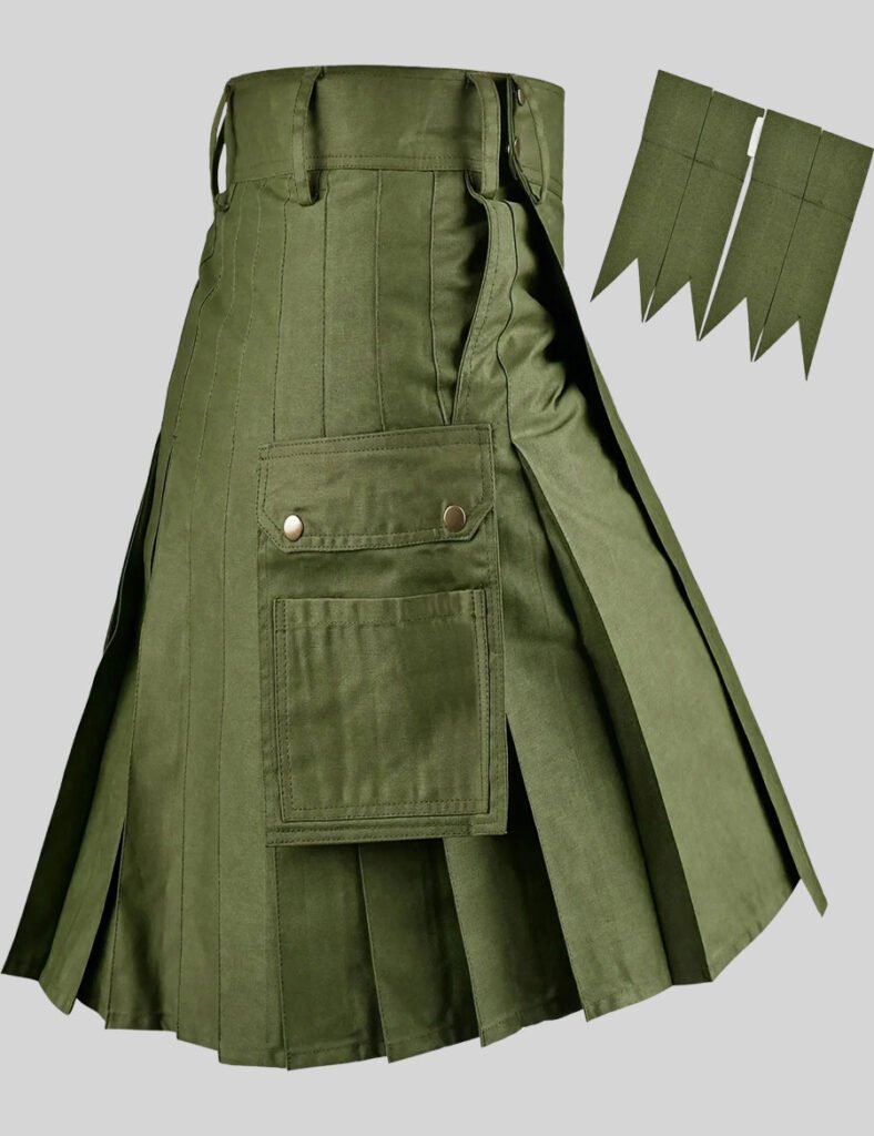 Olive Green Utility Kilt