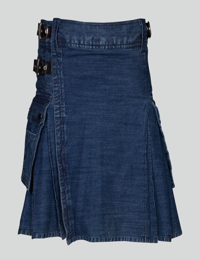 Scottish Blue Denim Kilt